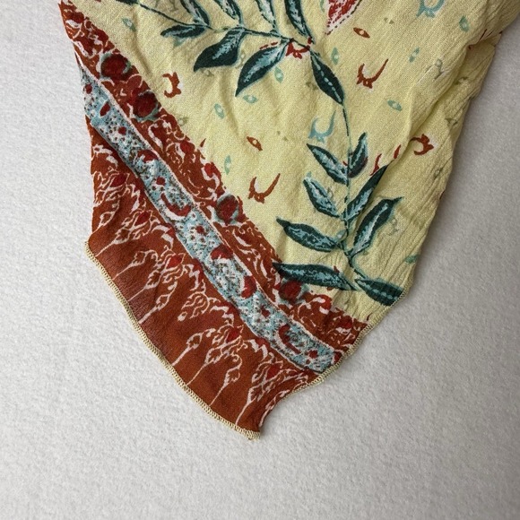 Free People One Rays Bandana Top Yellow Red Floral Womens XS Boho Festival Beach - Picture 3 of 8